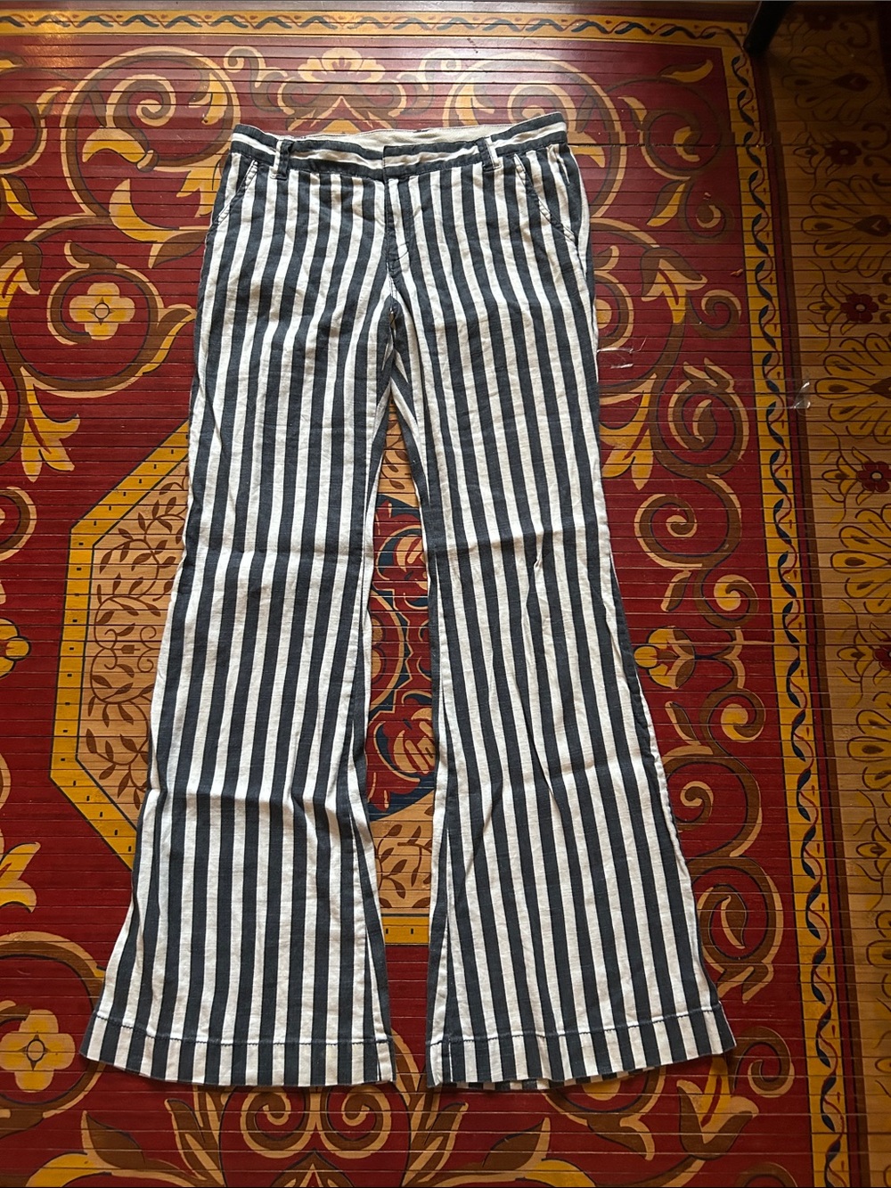 Striped navy & White pants